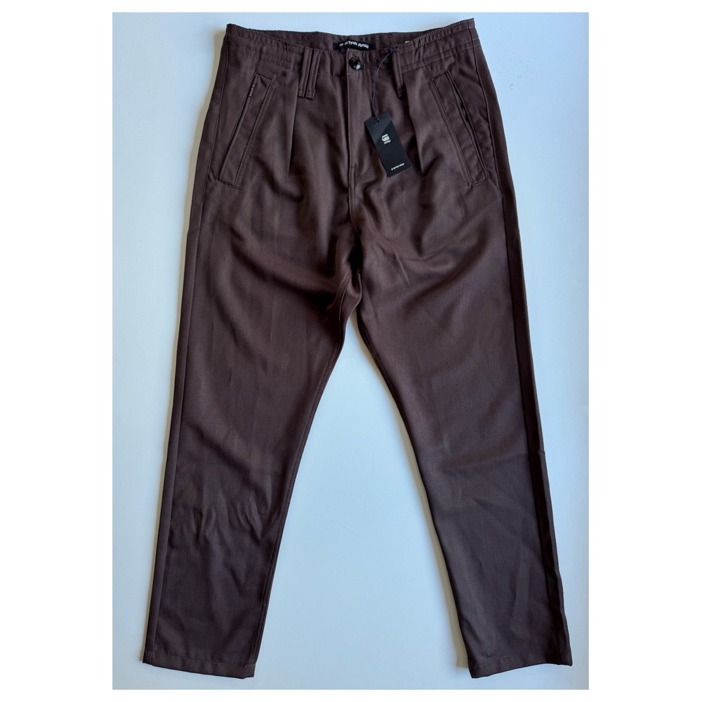 G-STAR RAW Drawstring Tapered Chino‎ Pants Mens 30 Brown NWT